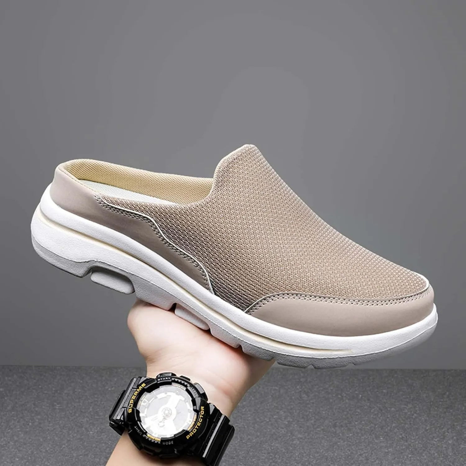 Comfortable and Breathable Flat Soled Slip On Mesh Heelless Casual Shoes for Men and Women Casual Skate Shoes