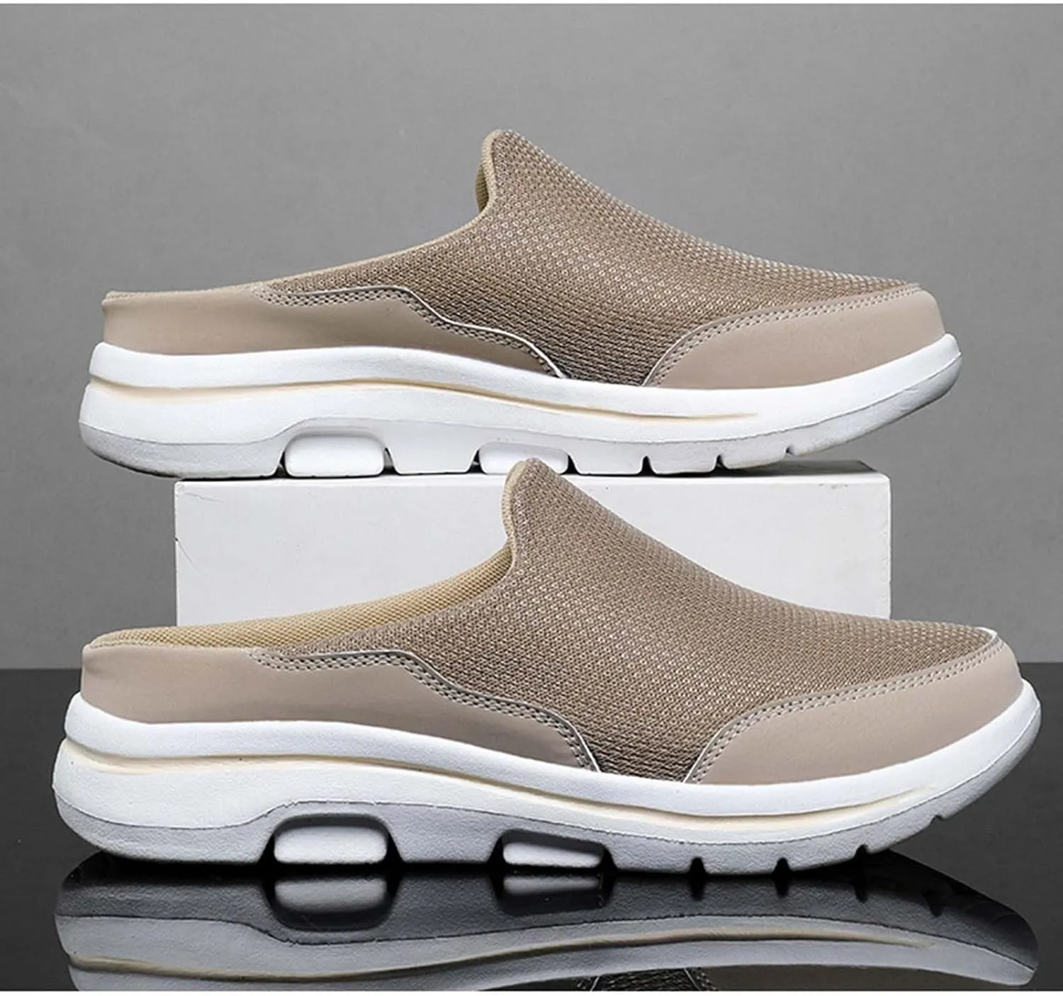 Comfortable and Breathable Flat Soled Slip On Mesh Heelless Casual Shoes for Men and Women Casual Skate Shoes