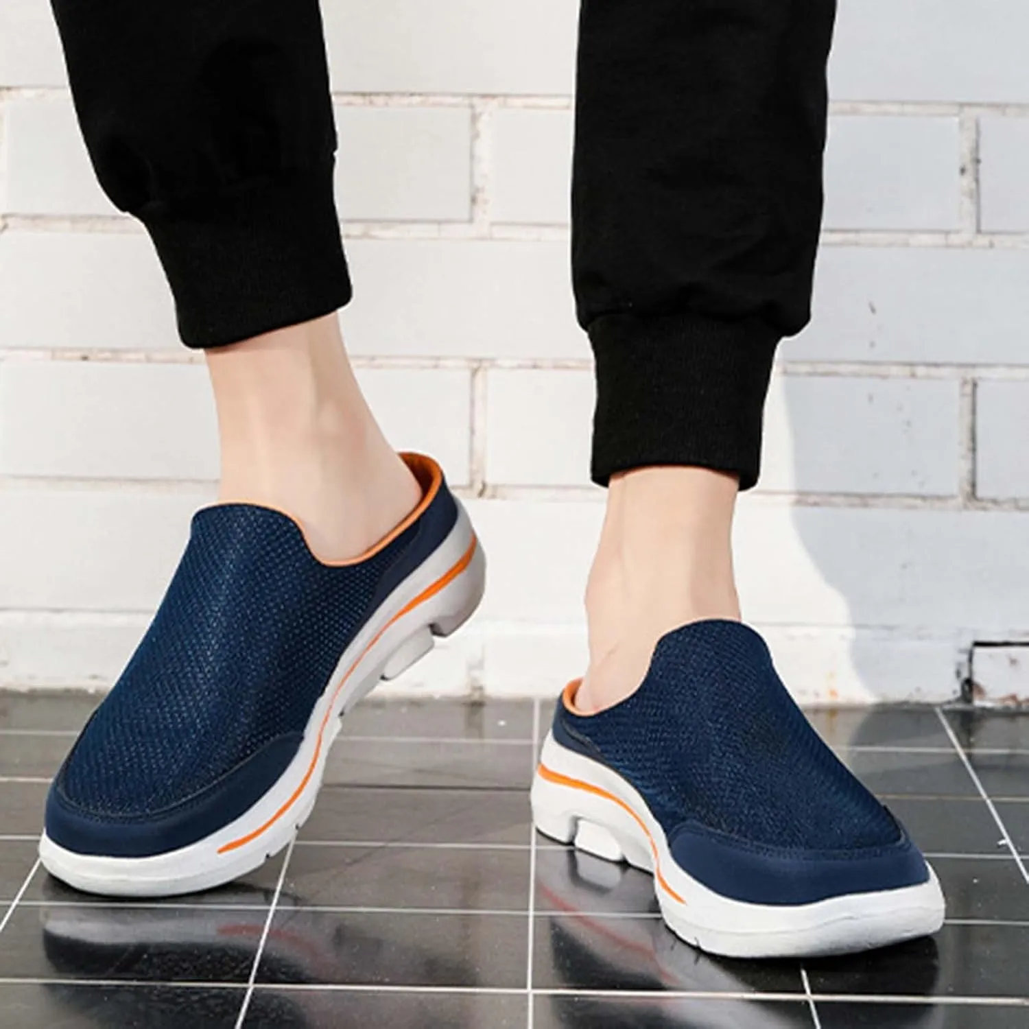 Comfortable and Breathable Flat Soled Slip On Mesh Heelless Casual Shoes for Men and Women Casual Skate Shoes