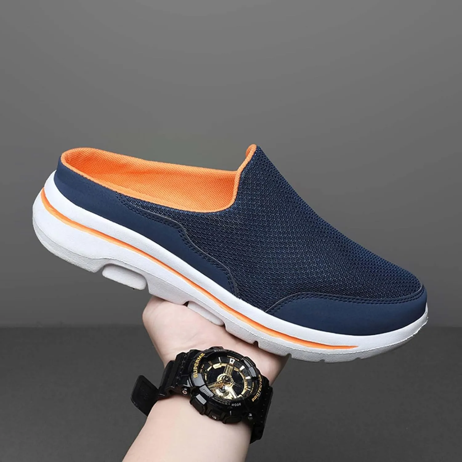 Comfortable and Breathable Flat Soled Slip On Mesh Heelless Casual Shoes for Men and Women Casual Skate Shoes