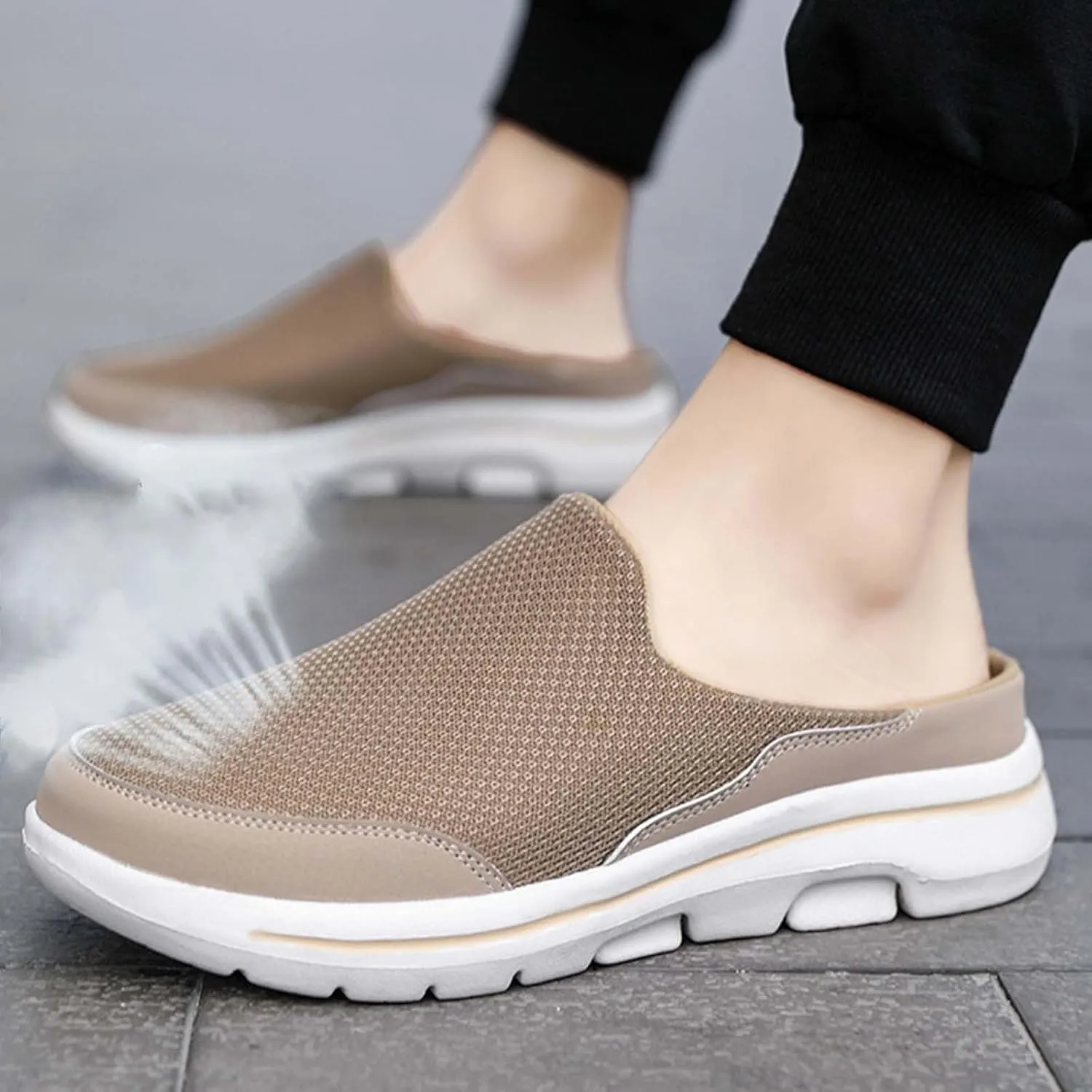 Comfortable and Breathable Flat Soled Slip On Mesh Heelless Casual Shoes for Men and Women Casual Skate Shoes