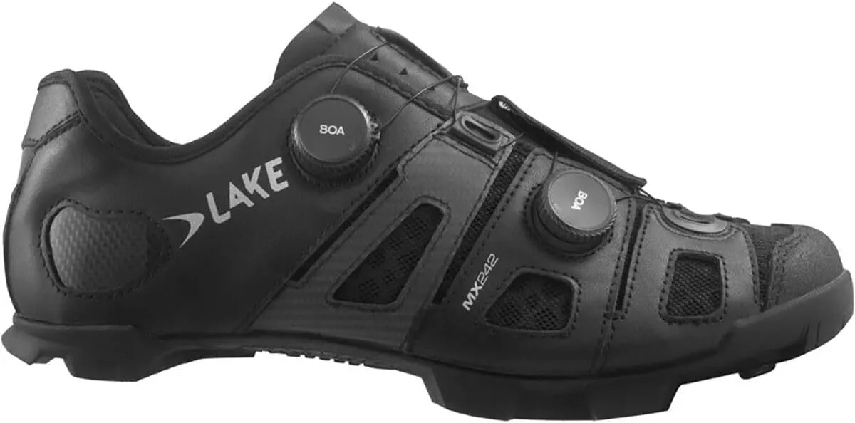 Lake Mx242 Endurance Cycling Shoe - Men's Black/Silver, 45.5