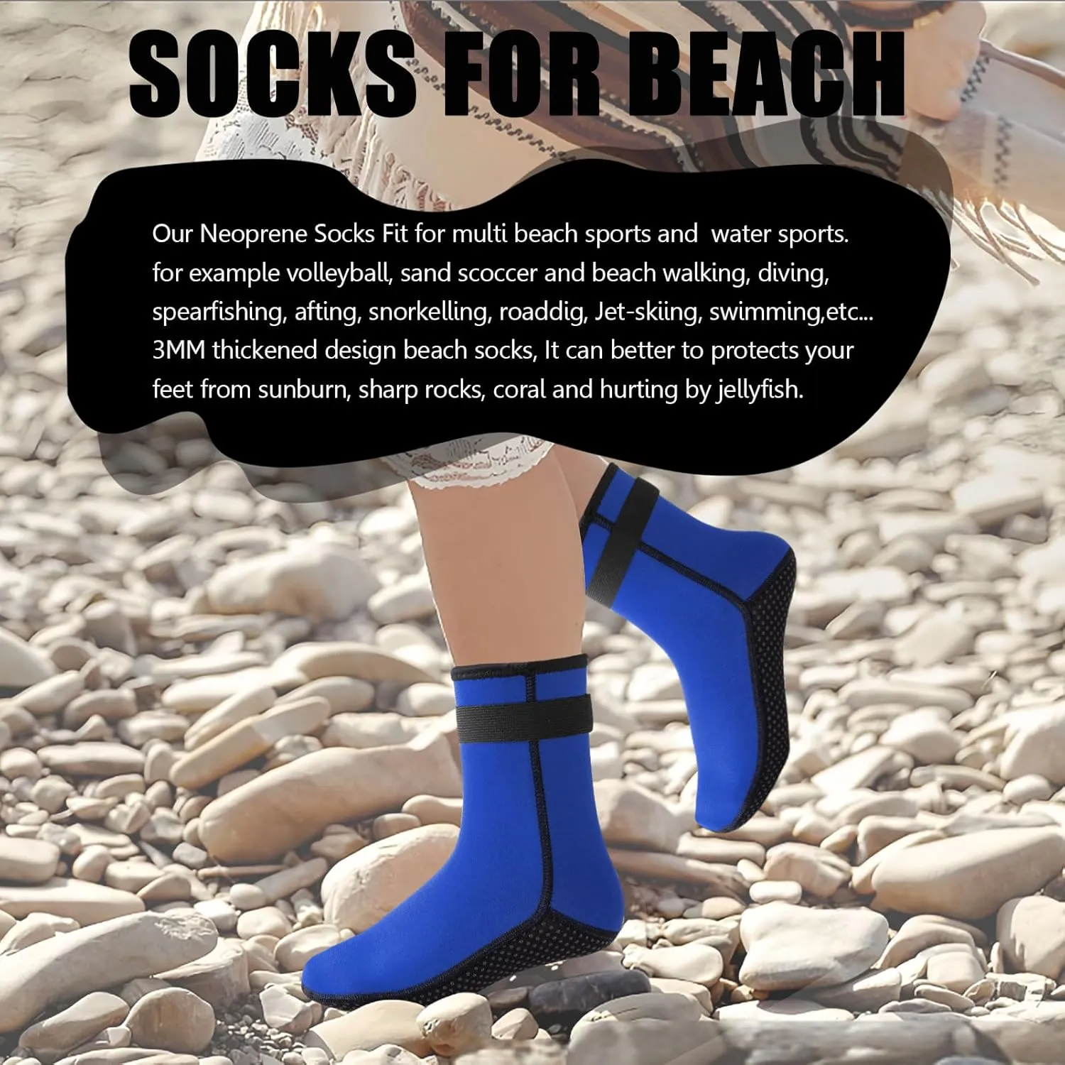 Neoprene Socks Women Water Socks Men Kids,Sand Soccer Socks Beach Socks,Dive Socks,Fin Diving Boots