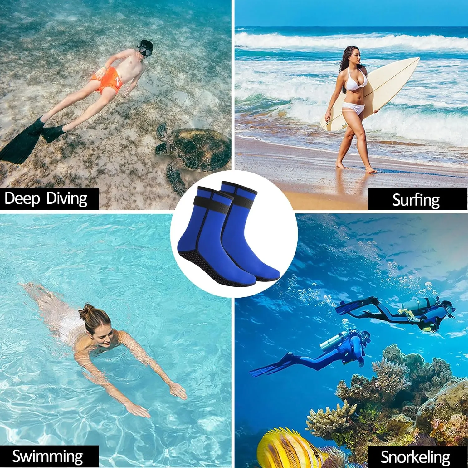 Neoprene Socks,Water Socks for Women Men Kids,Sand Soccer Socks,Beach Socks,Dive Socks,Diving Boots