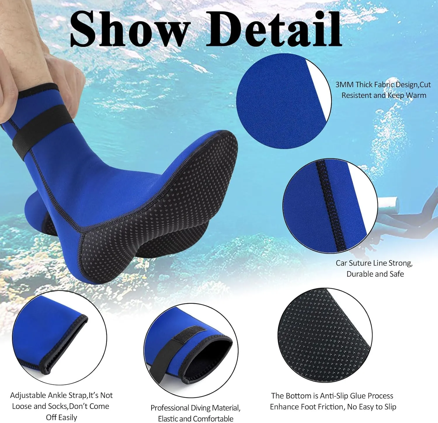 Neoprene Socks,Water Socks for Women Men Kids,Sand Soccer Socks,Beach Socks,Dive Socks,Diving Boots