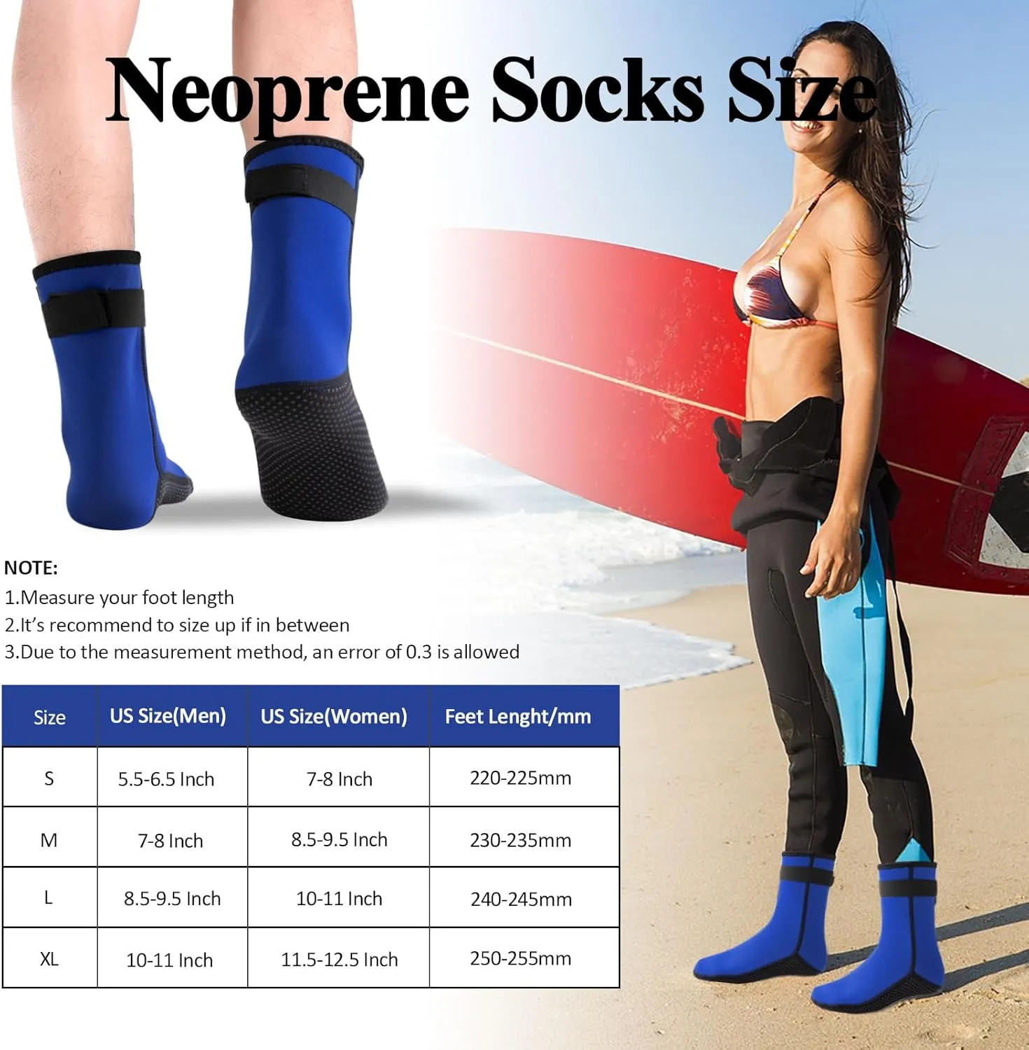 Neoprene Socks,Water Socks for Women Men Kids,Sand Soccer Socks,Beach Socks,Dive Socks,Diving Boots
