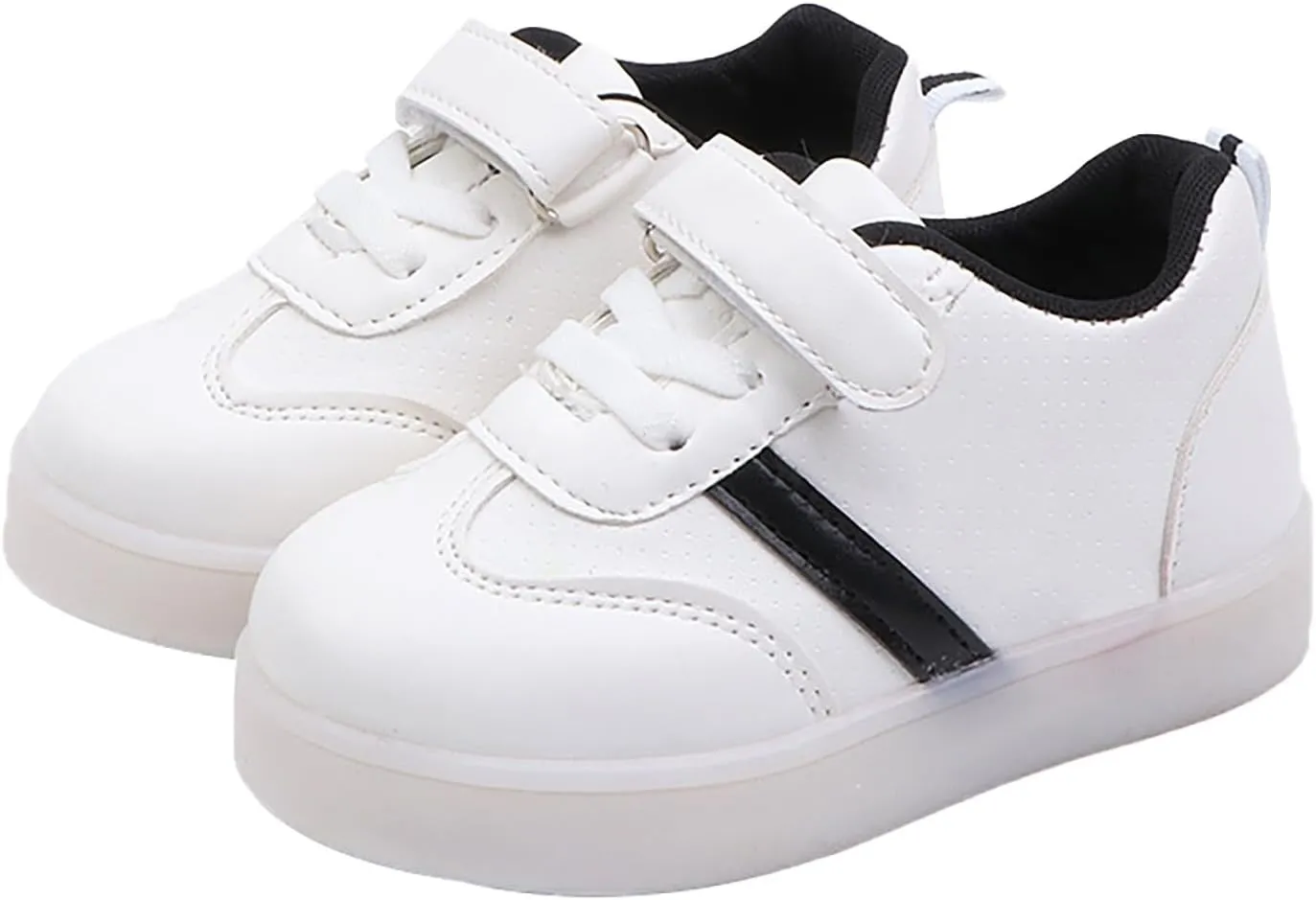 Toddler Baby LED Light Shoes Little Boys Girls Non Slip Walking Sneakers Kids Casual Breathable Board Shoes