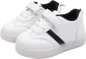 Toddler Baby LED Light Shoes Little Boys Girls Non Slip Walking Sneakers Kids Casual Breathable Board Shoes