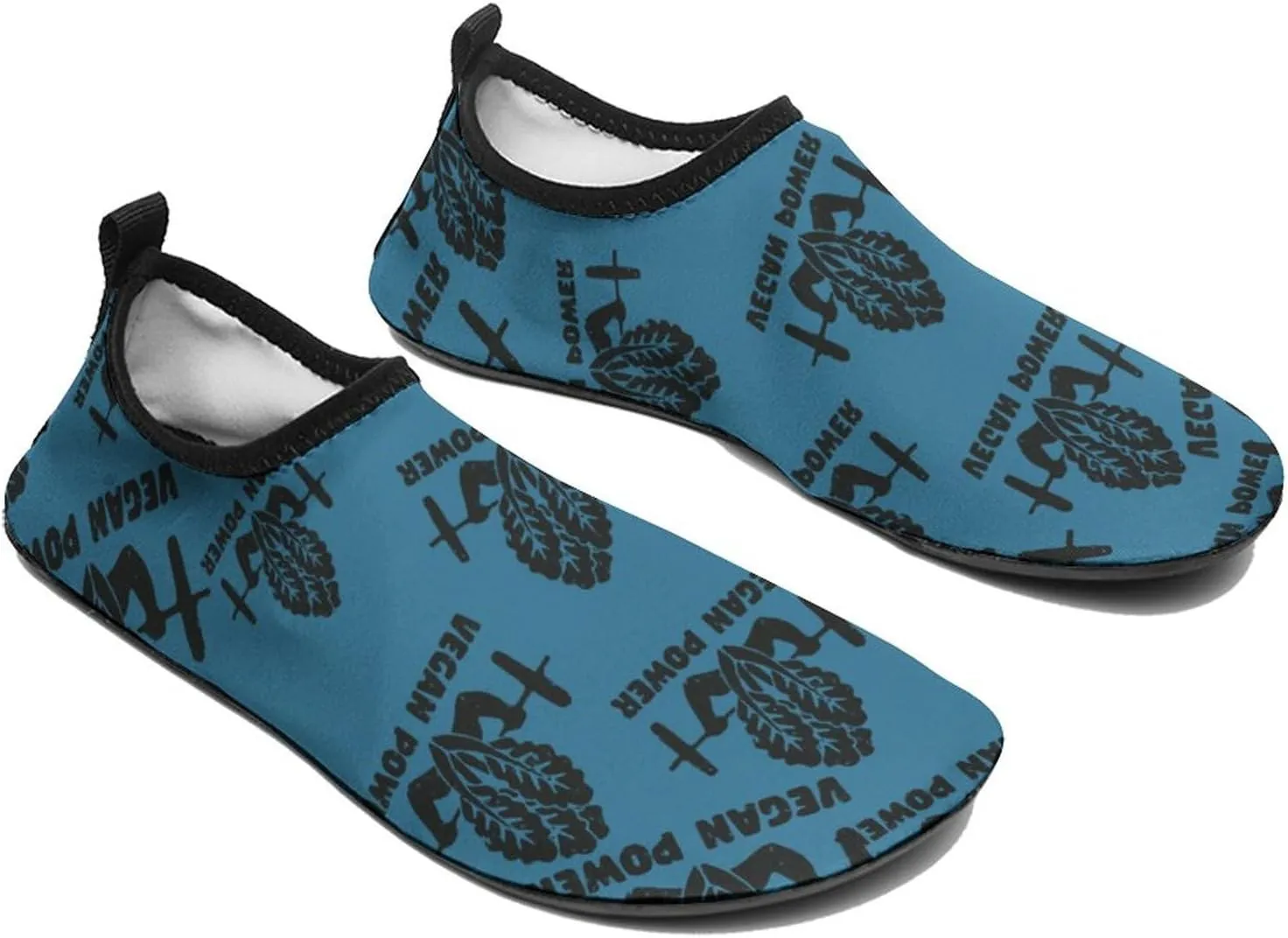 Vegetable Veggie Vegan Power Water Shoes for Men Women Barefoot Unisex Aqua Socks Slip-on for Beach Yoga Adult